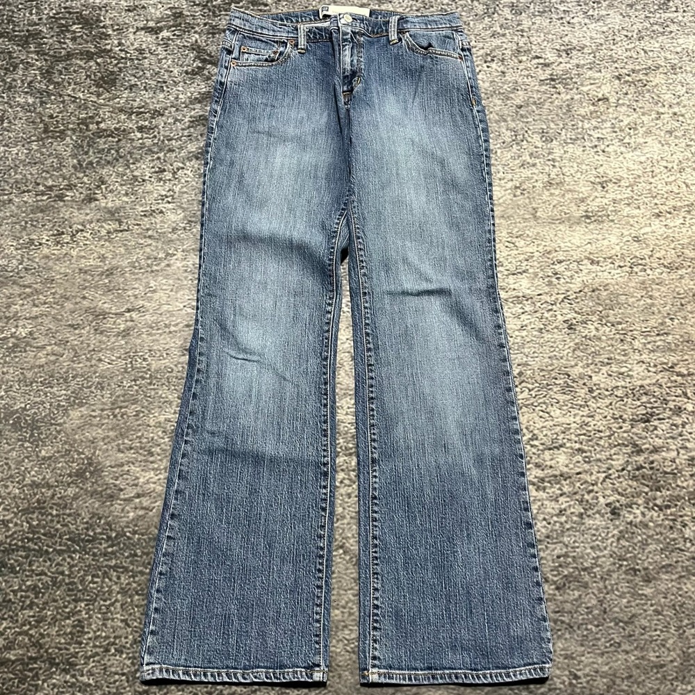 Gap Jeans Low Rise Boot Cut‎ Stretch Womens 8R (31x32) Blue Western Vintage Y2K